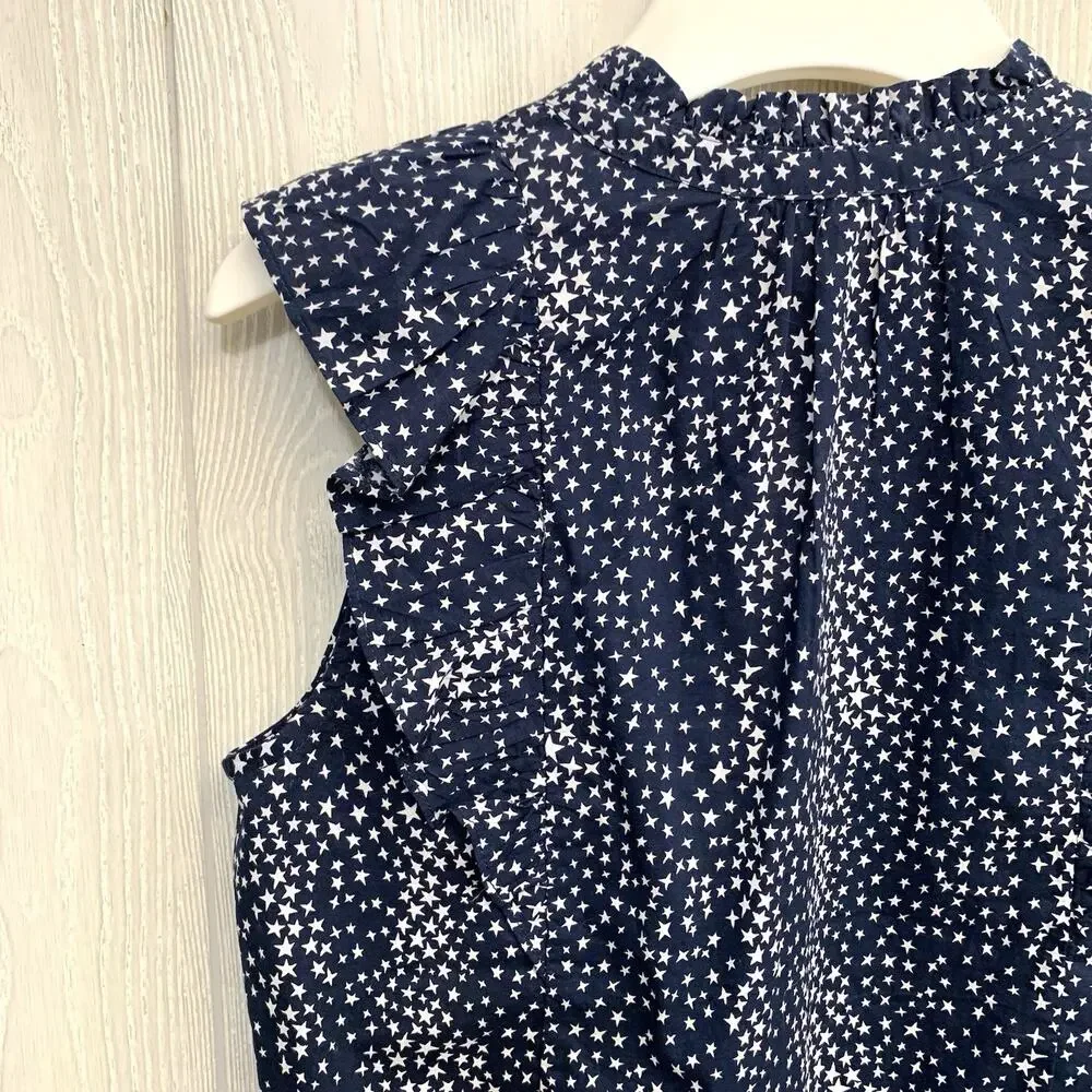 LOFT Blue Star Sleeveless Top XS NWT - Picture 7 of 7